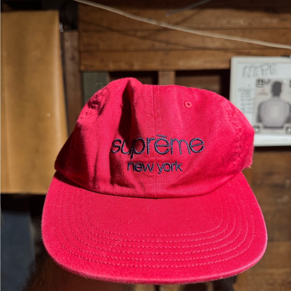 Supreme Red Cap with Embroidered Logo